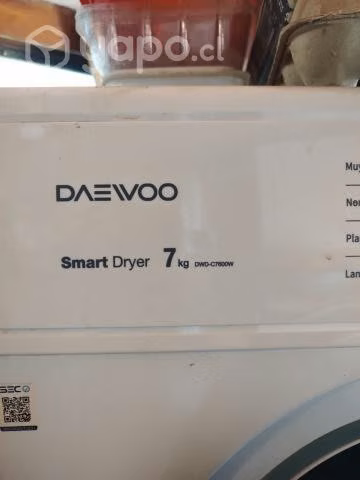 secadora Daewoo Smart driyer 7 kg DWD-C7600W - Imagen 2
