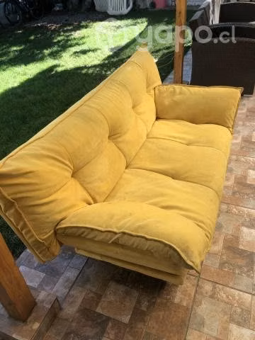 Futon Amarillo en buen estado - Imagen 2