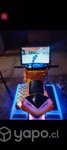 Juego con pantalla simulador de moto