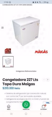 Congeladora Maigas 227litros - Imagen 2