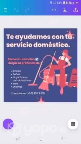 Excelente servicio doméstico