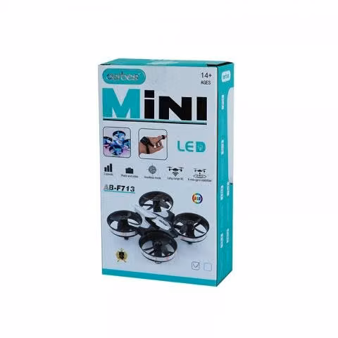 Mini dron recargable con luces led control remoto - Imagen 5