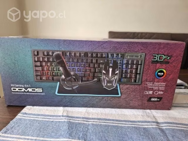 Kit Gamer 4 En 1 3dfx Teclado + Mouse + Audífonos