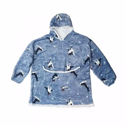 Maxi Poleron Sherpa Huggia Hoodie Bata Con Capucha