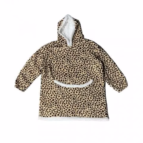 Maxi Poleron Sherpa Huggia Hoodie Bata Con Capucha