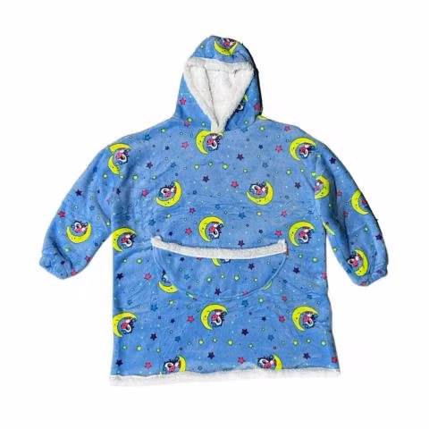Maxi Poleron Sherpa Huggia Hoodie Bata Con Capucha