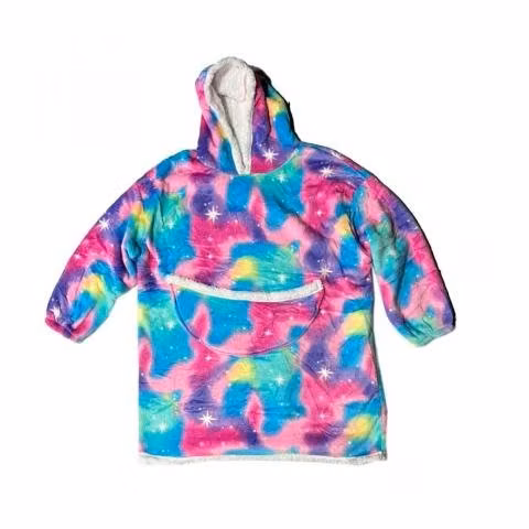 Maxi Poleron Sherpa Huggia Hoodie Bata Con Capucha
