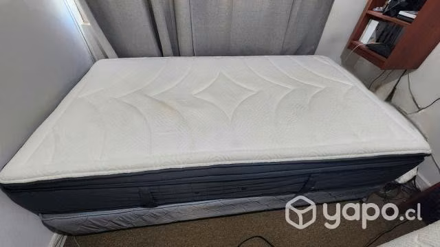 Cama americana y colchon 1.5 plaza