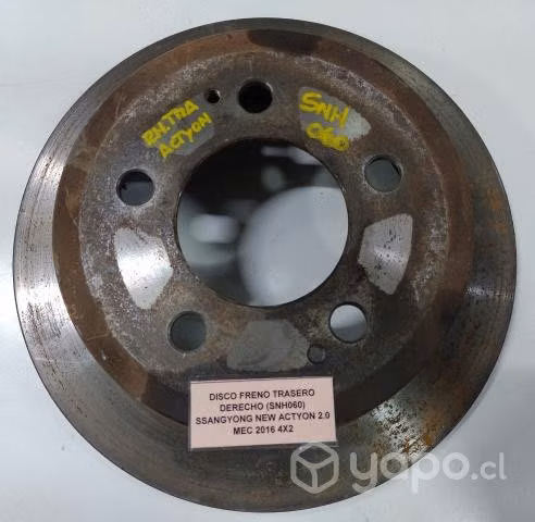 Disco Freno Trasero Derecho (SNH060) SSangyong New