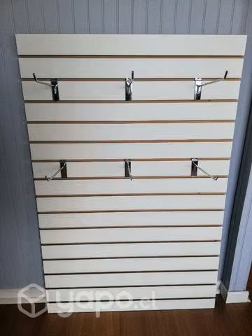 Pack 6 paneles ranurados 120x80 + 40 ganchos