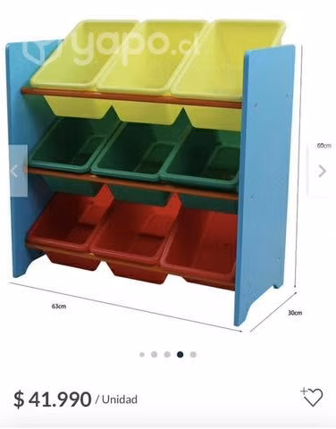 Organizador juguetes y cajas 61 litros