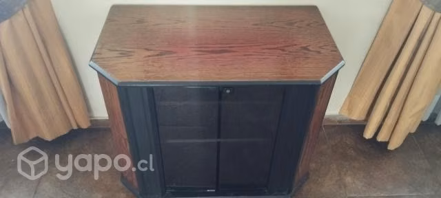 Mueble/Rack de madera con puerta de vidrio - Imagen 2