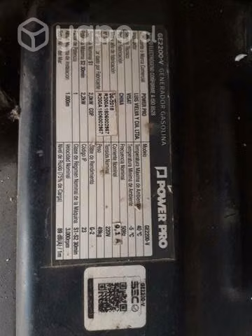 Generador bencinero 2.2 kw