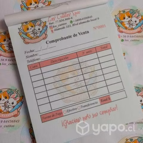Talonarios personalizados todas las areas