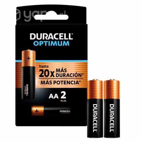 Pilas AA LR6 x2 1.5V Alcalina Duracell Optimum