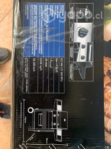 Parrilla a gas 2 quemadores Nueva - Imagen 4
