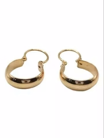 Aros bote de oro 18k