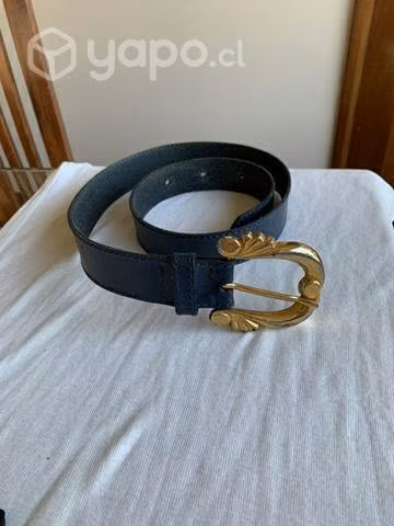 Cinturón de cuero azul talla S