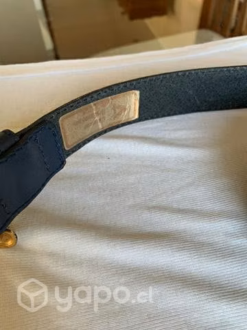 Cinturón de cuero azul talla S
