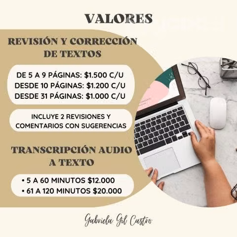 Revisión y transcripción de audios