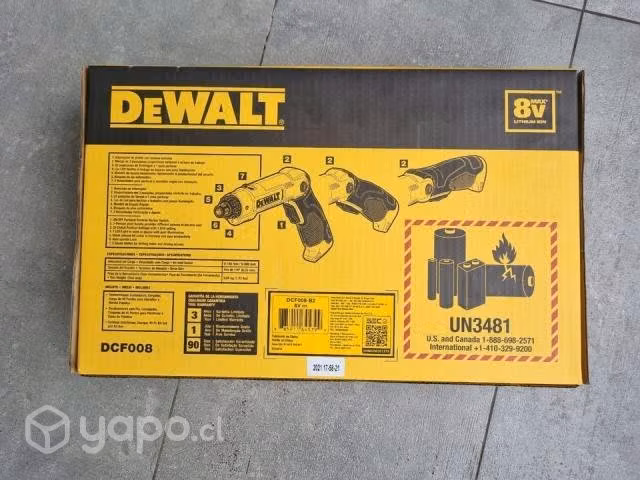 Atornillador Inalambrico 8V, 45 accesorios Dewalt - Imagen 3