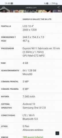 Tablet samsung s6lite - Imagen 5