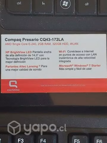 Notebbok compag presario