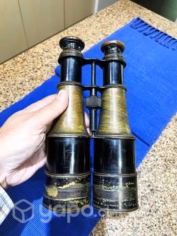 Antiguo Binoculares Audemair Franceses, De Bronce - Imagen 2