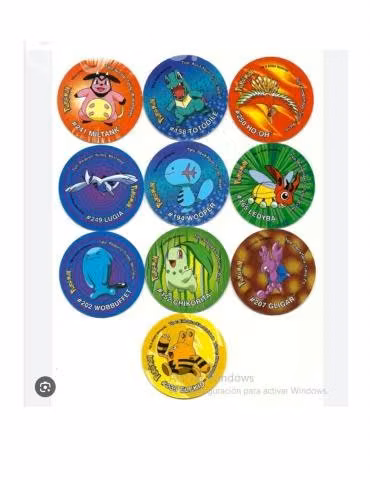 30 piezas tazos Pokémon mas 1 sobre alternativo - Imagen 3