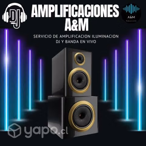 Amplificacion iluminacion Banda en vivo y Dj