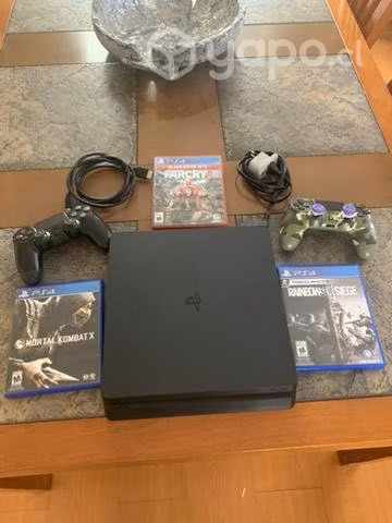 Playstation 4 slim 1tb + 2 controles y 3 juegos