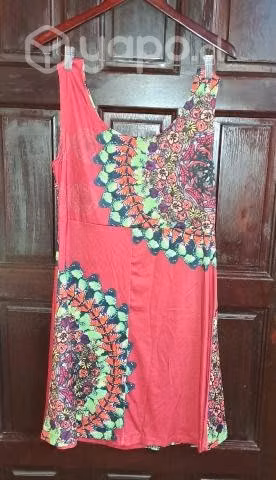 Vestido Casual Rojo Estampado - Imagen 2