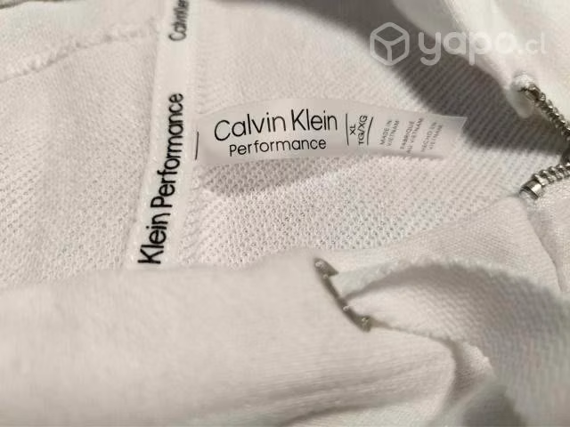 Poleron Blanco Calvin Klein Talla XL Original - Imagen 3