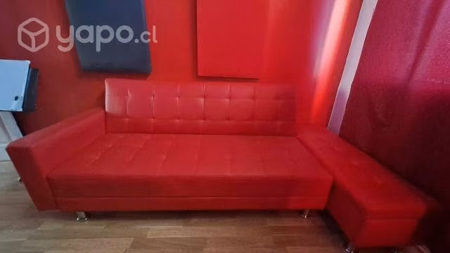 Sofa Cama Rojo Semi Nuevo