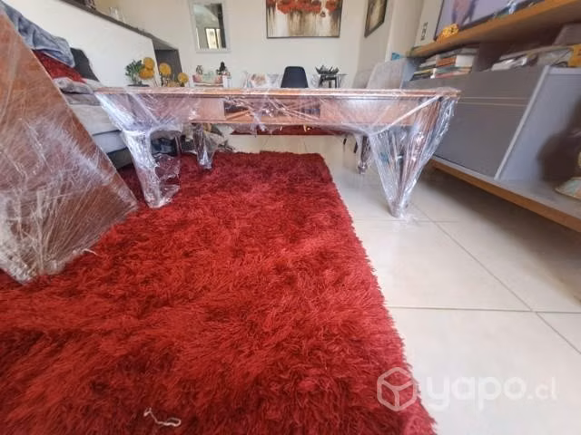 Mesa de centro y arribo de madera