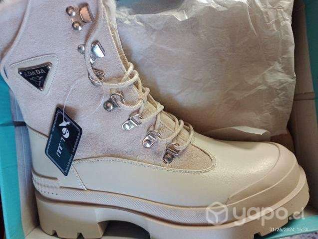 Botas mujer talla 40 beige - Imagen 2