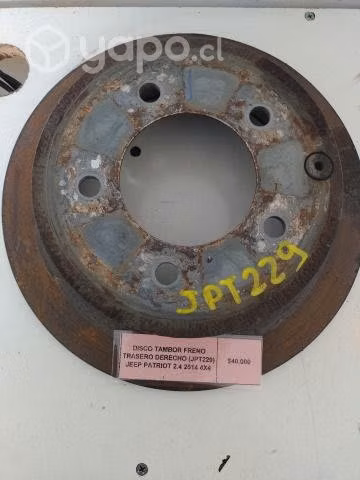 Disco Tambor Freno Tras der (JPT229) Jeep Patriot