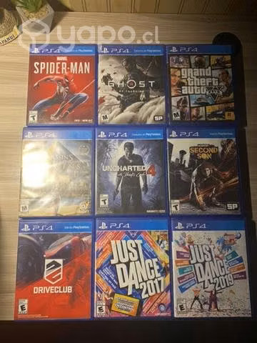 Consola PlayStation 4 + 9 juegos físicos + Cámara