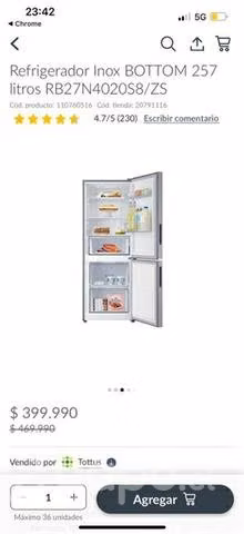 Refrigerador Samsung 275lt No Frost