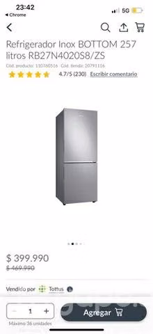 Refrigerador Samsung 275lt No Frost
