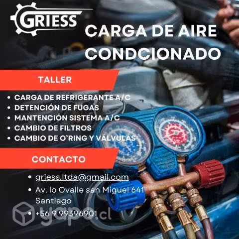 Carga De Aire Acondicionado Automotriz domicilio