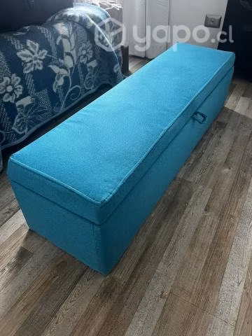 Banqueta baul turqueza