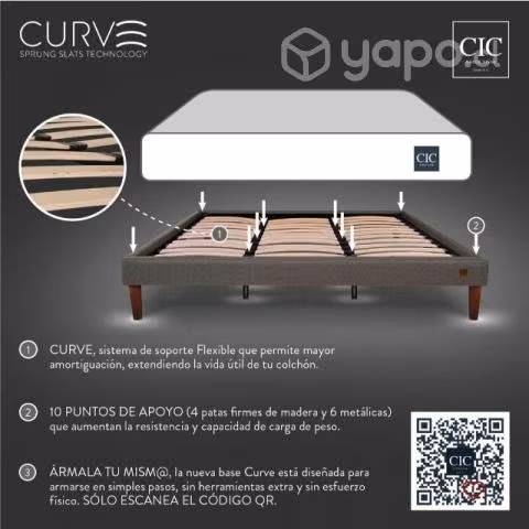 Cama europea curve super king balance