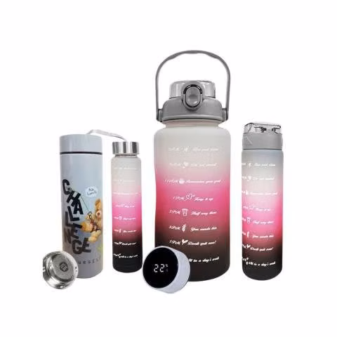 Set De Botellas + Termo Digital y Accesorios