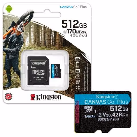 Tarjeta De Memoria MicroSD 512GB Kingston 170MB/s