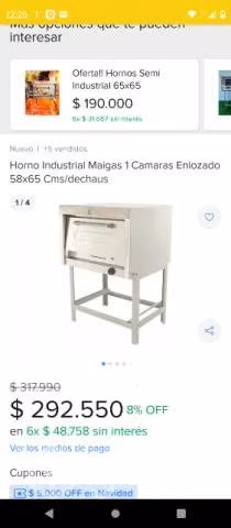 Horno industrial maigas