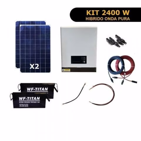Kit Hibrido Off Grid 2.400W Ampliable Alto Consumo