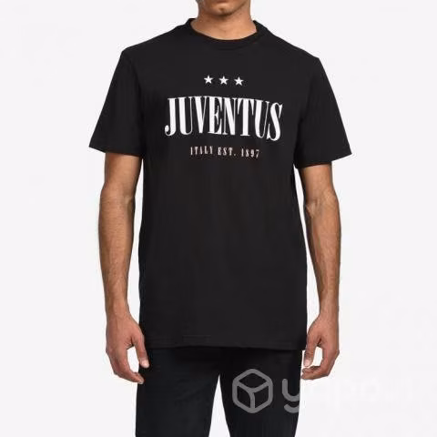 Polera Juventus Negra Estampada - Imagen 2