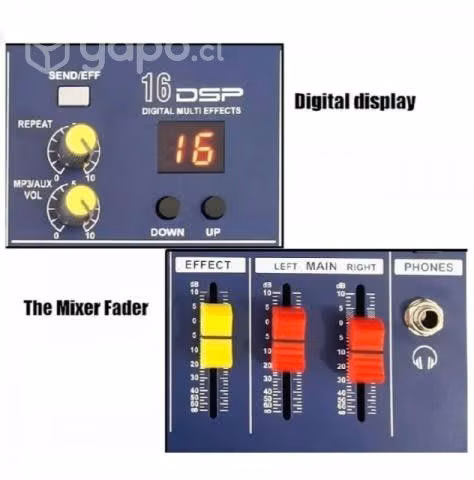 Mixer 4 canales Bluetooth y Usb