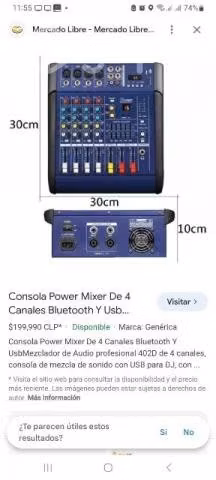 Mixer 4 canales Bluetooth y Usb